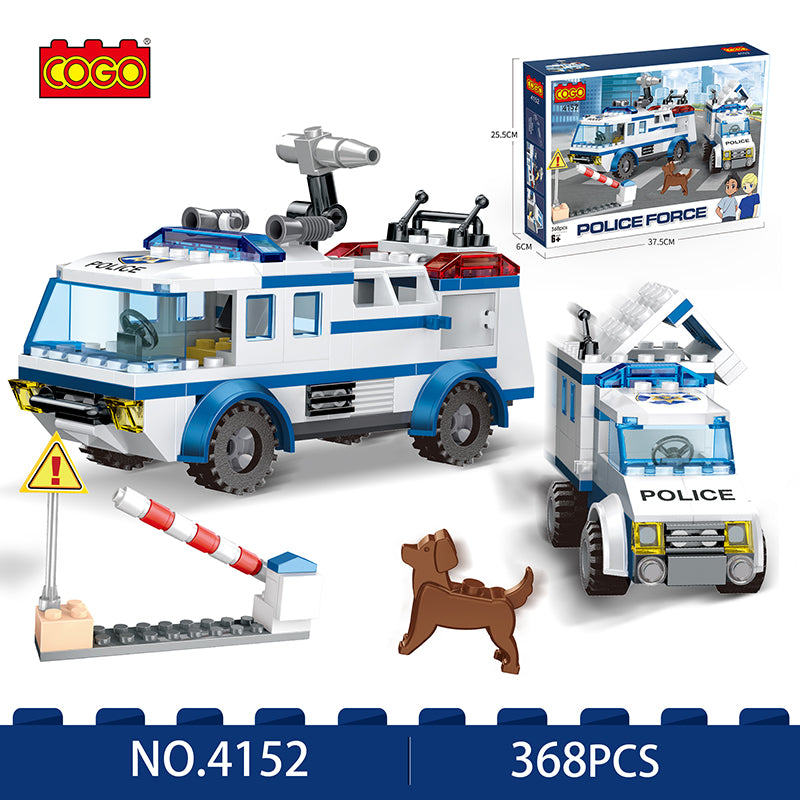 COGO 368PCS City Police Car Building Block Toy
