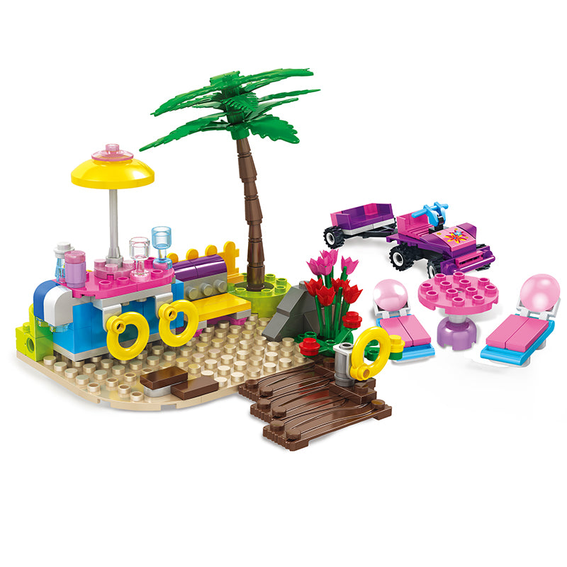 COGO 191PCS Girls Beach Building Block Toy