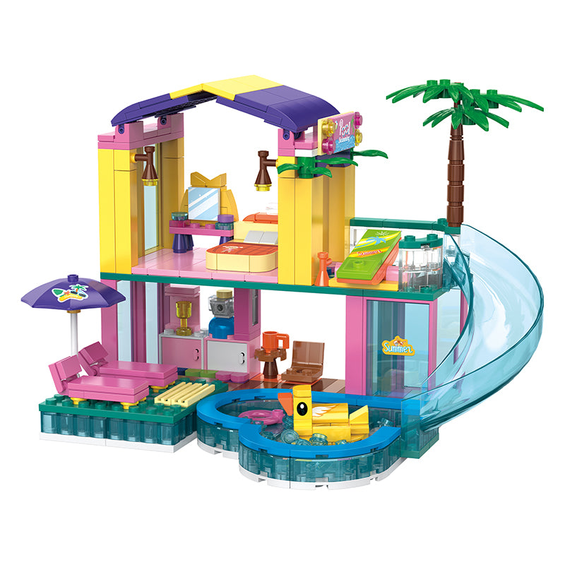 COGO 380PCS Girls Water Park Building Block Toy