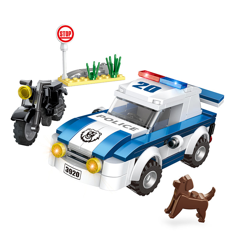 COGO 185PCS Police Series Police Dog Chasing Building Block Toys