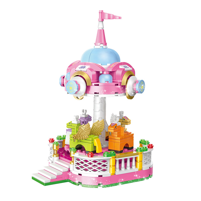 COGO 430PCS Girl Carousel Building Block Toy