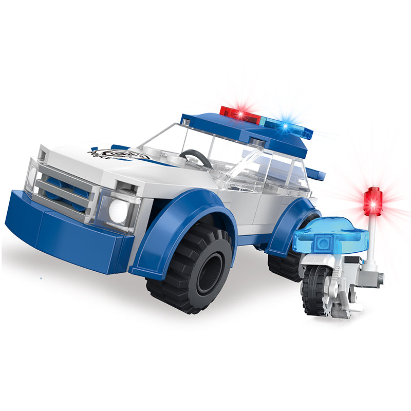 COGO 86PCS City Police Car Motorcycle Building Block Toy