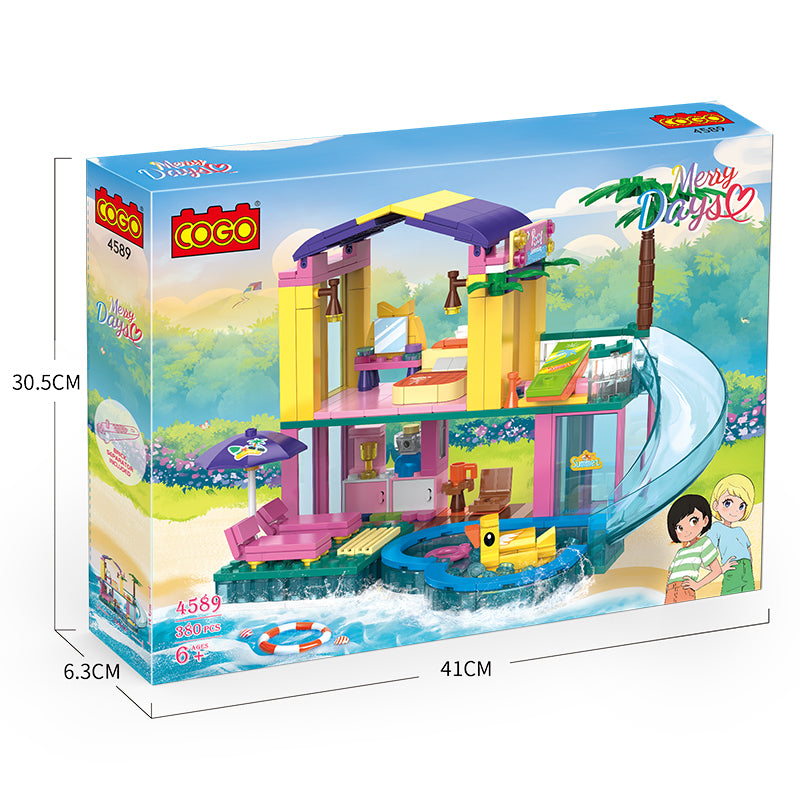 COGO 380PCS Girls Water Park Building Block Toy