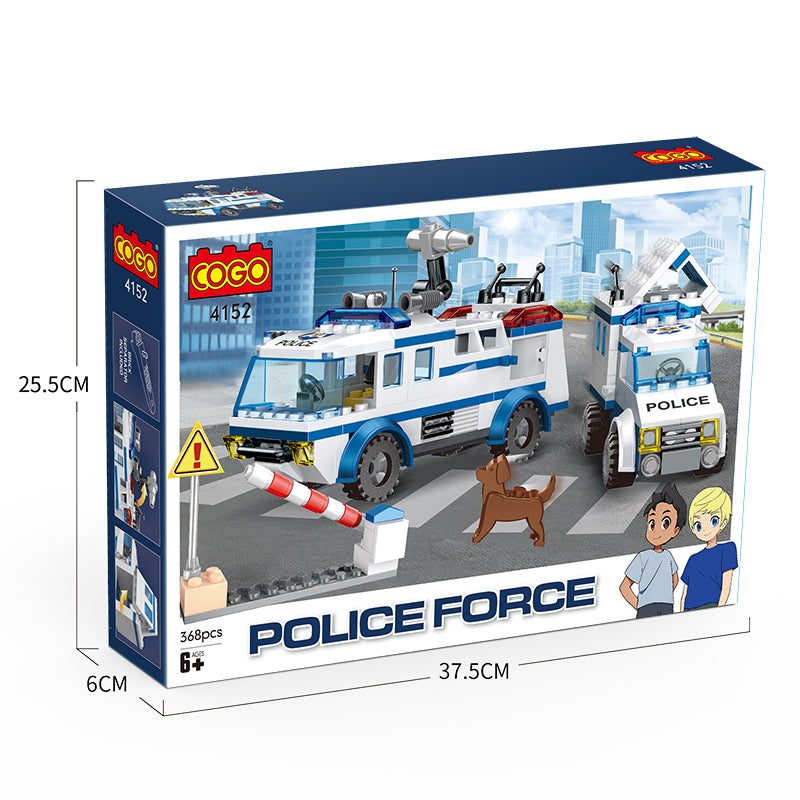 COGO 368PCS City Police Car Building Block Toy