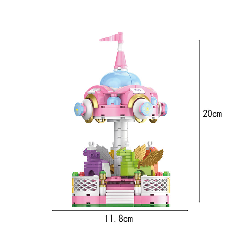 COGO 430PCS Girl Carousel Building Block Toy