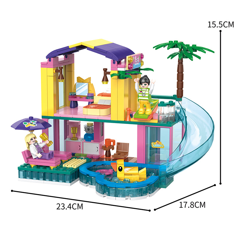 COGO 380PCS Girls Water Park Building Block Toy
