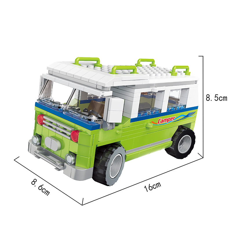 COGO 302PCS Creative And Changeable Three Picnic Car Building Block Toys