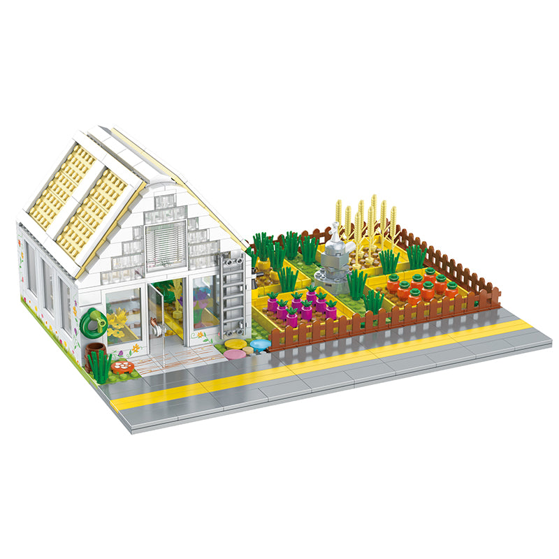 COGO 590PCS Farm Garden Greenhouse Building Block Toy