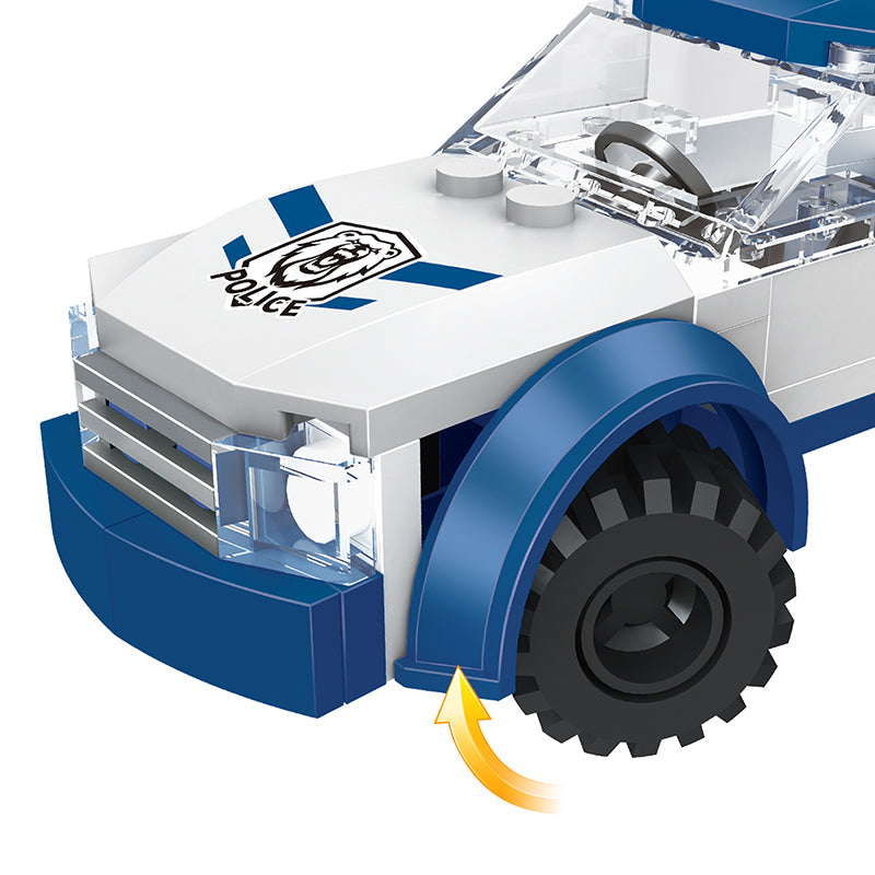 COGO 86PCS City Police Car Motorcycle Building Block Toy