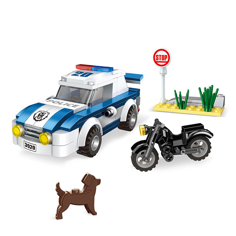 COGO 185PCS Police Series Police Dog Chasing Building Block Toys
