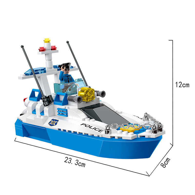 COGO 644PCS City Marine Police Wharf Set Building Block Toy