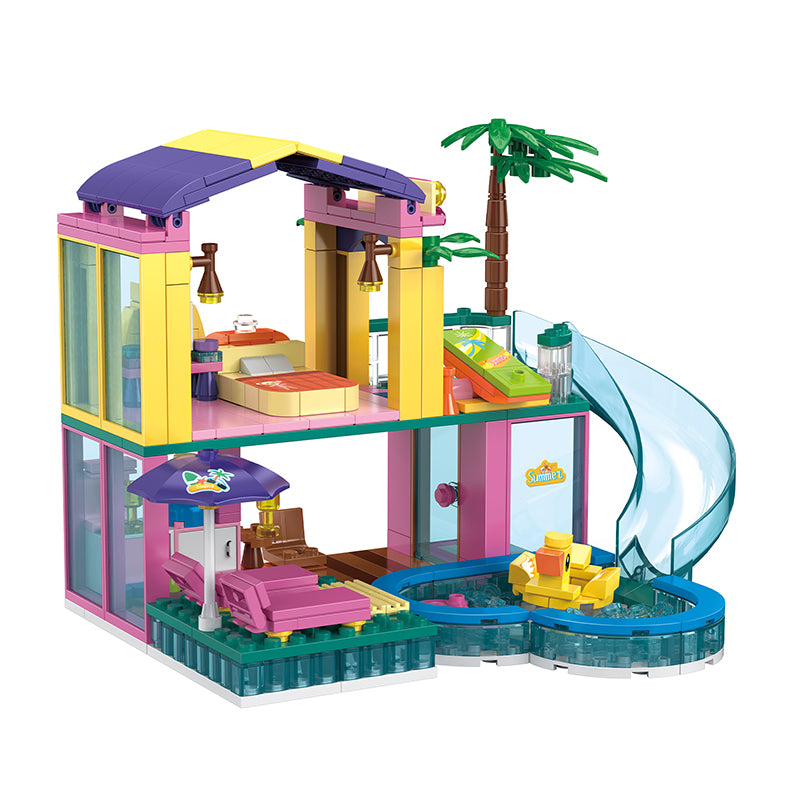 COGO 380PCS Girls Water Park Building Block Toy