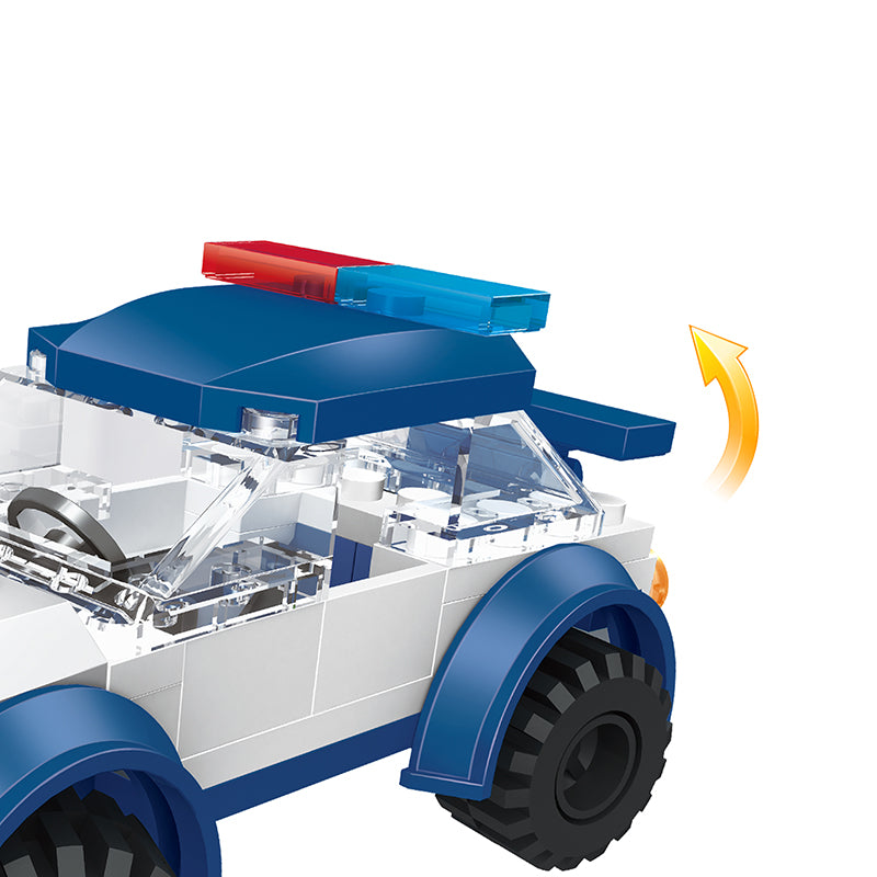 COGO 86PCS City Police Car Motorcycle Building Block Toy