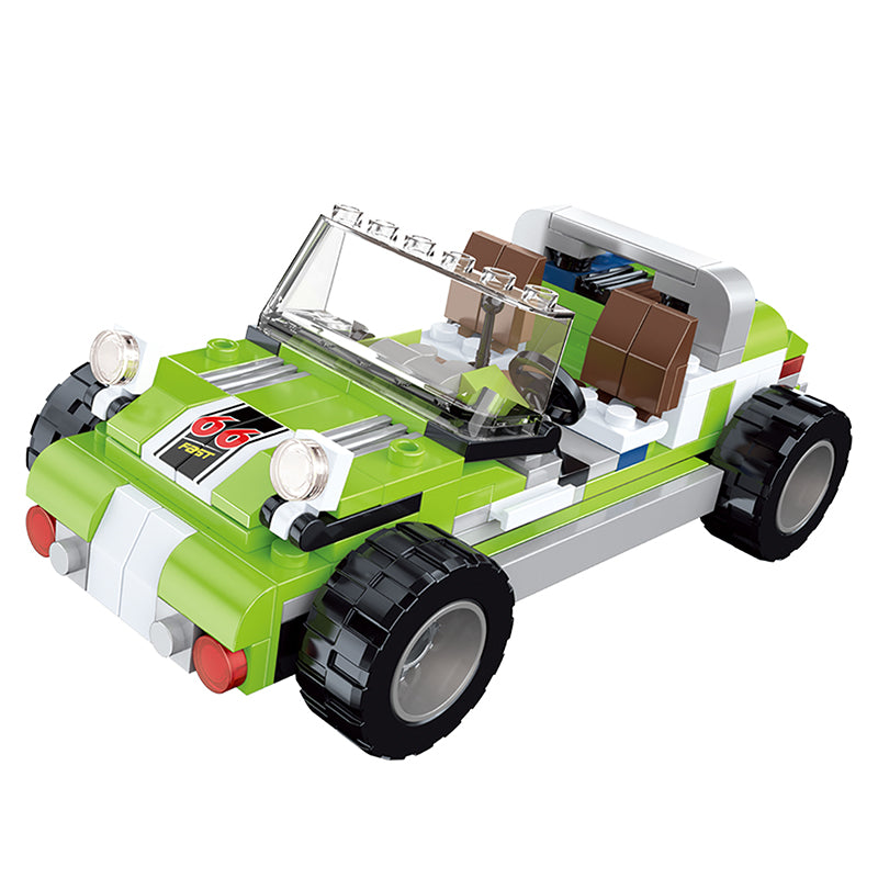 COGO 302PCS Creative And Changeable Three Picnic Car Building Block Toys