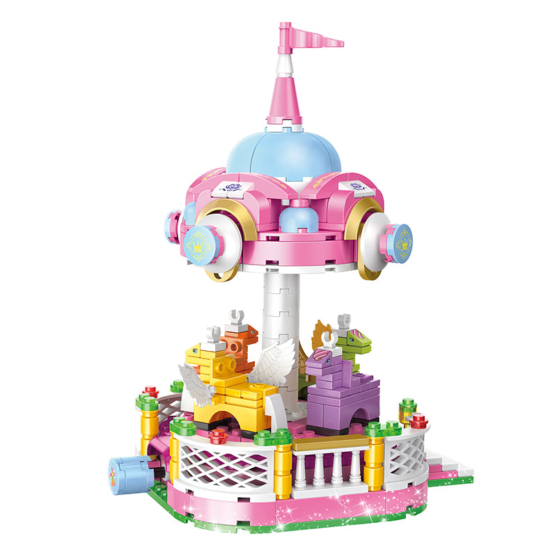 COGO 430PCS Girl Carousel Building Block Toy