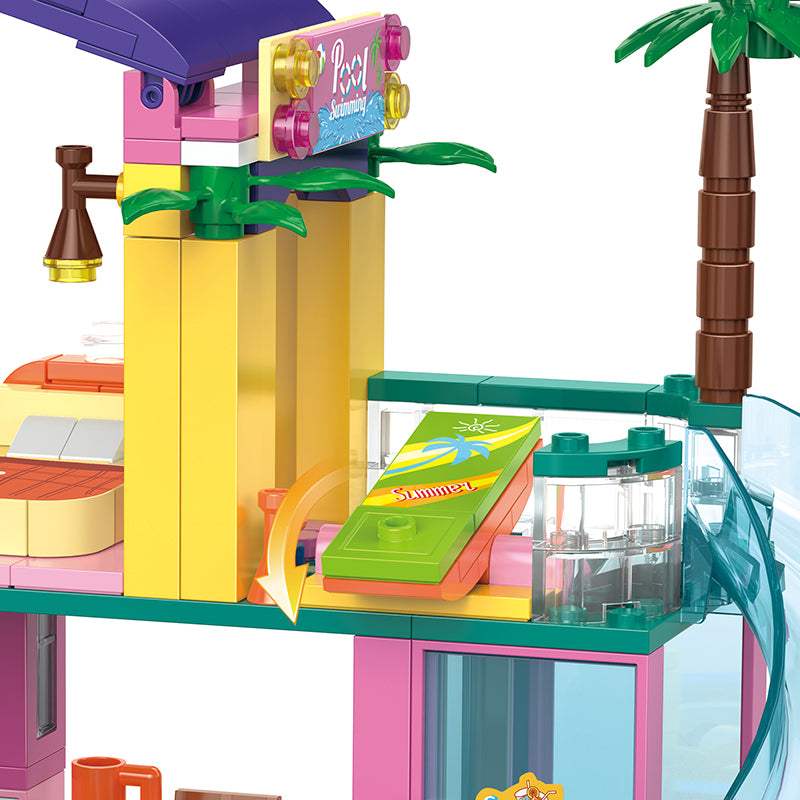 COGO 380PCS Girls Water Park Building Block Toy