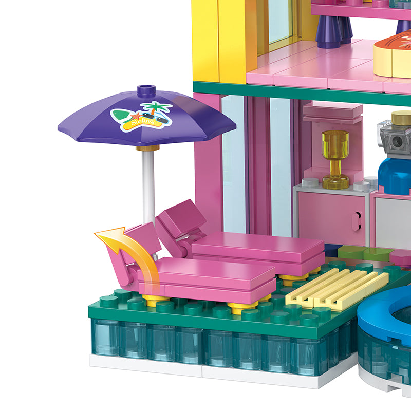 COGO 380PCS Girls Water Park Building Block Toy
