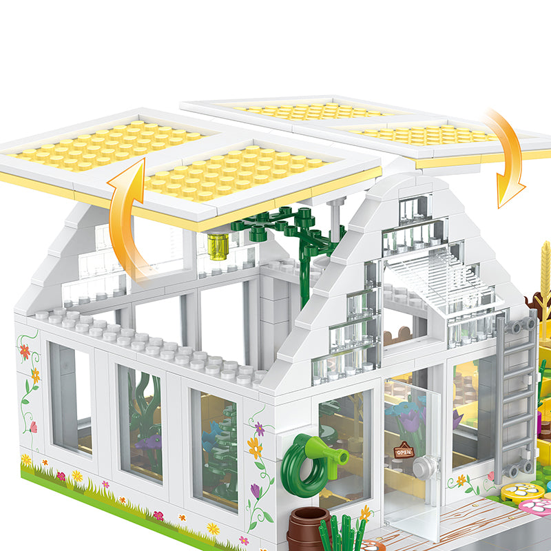 COGO 590PCS Farm Garden Greenhouse Building Block Toy