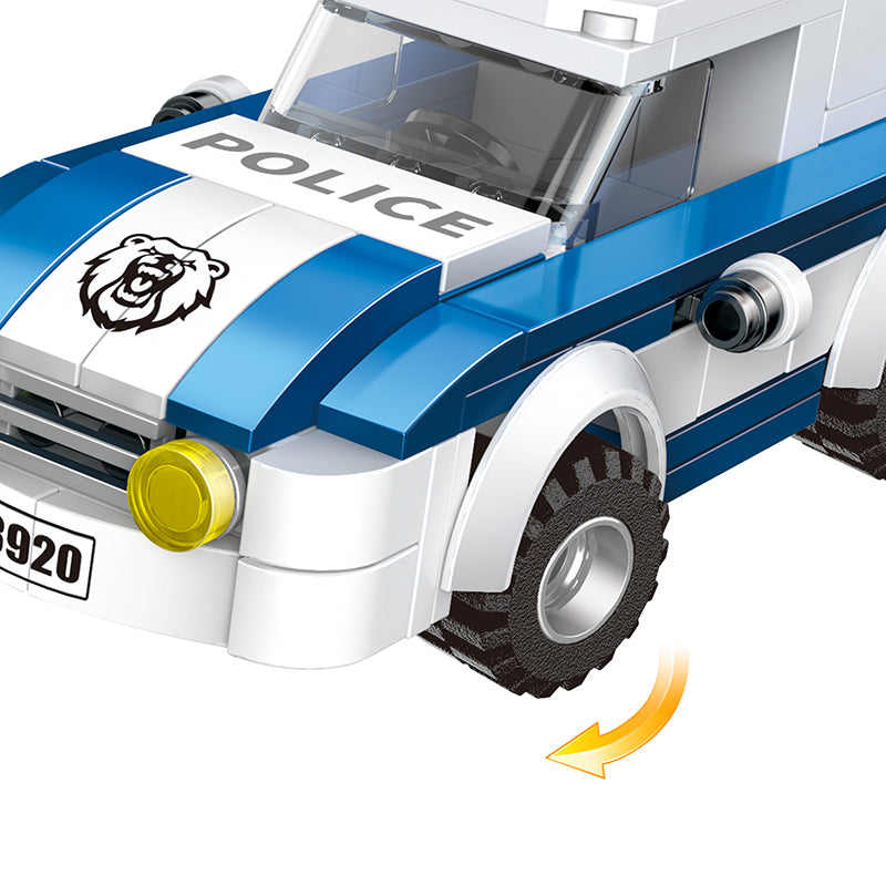 COGO 185PCS Police Series Police Dog Chasing Building Block Toys