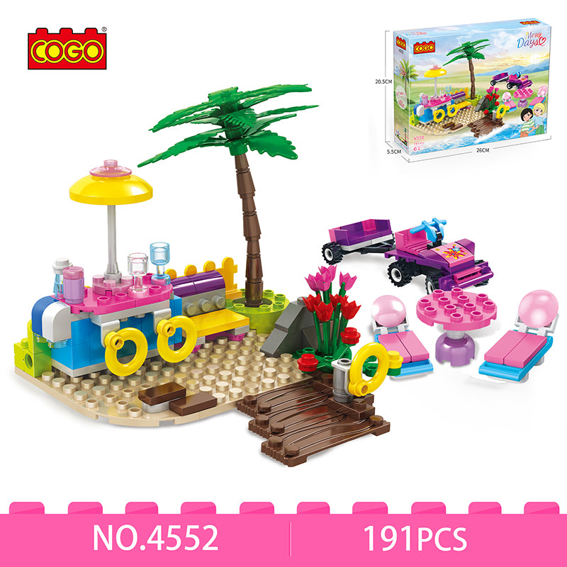 COGO 191PCS Girls Beach Building Block Toy