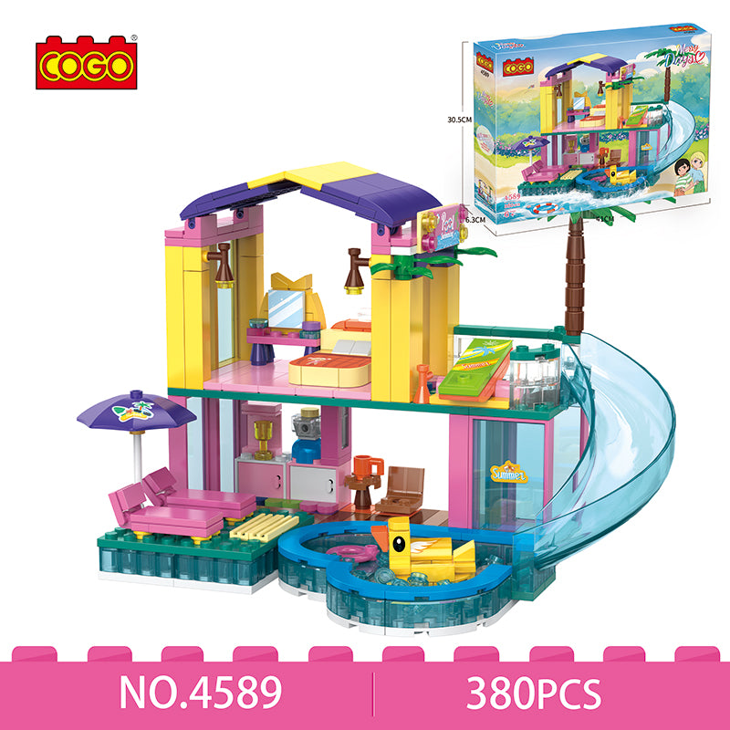COGO 380PCS Girls Water Park Building Block Toy
