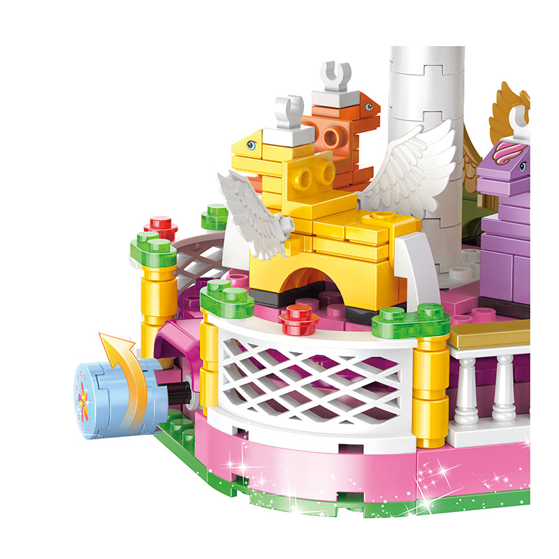 COGO 430PCS Girl Carousel Building Block Toy