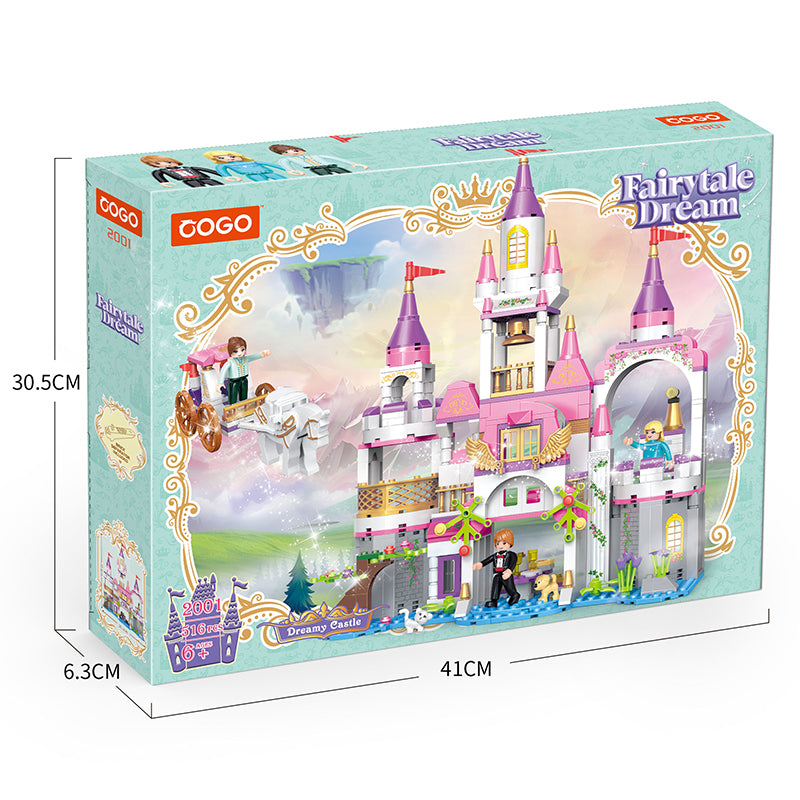 COGO 516PCS Girls Starry Sky Castle Building Block Toy