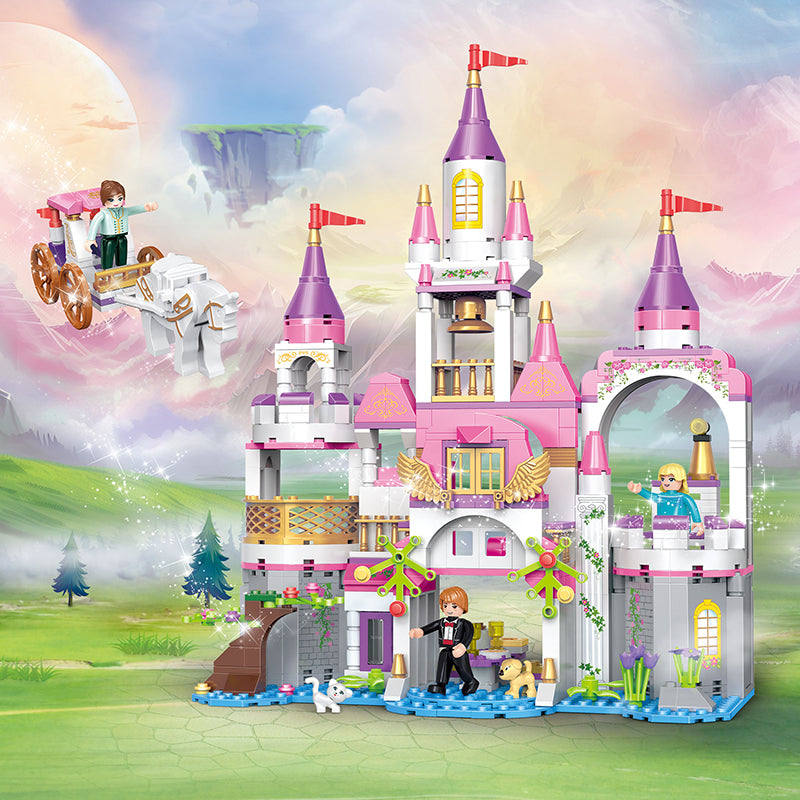 COGO 516PCS Girls Starry Sky Castle Building Block Toy