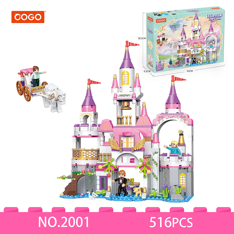 COGO 516PCS Girls Starry Sky Castle Building Block Toy