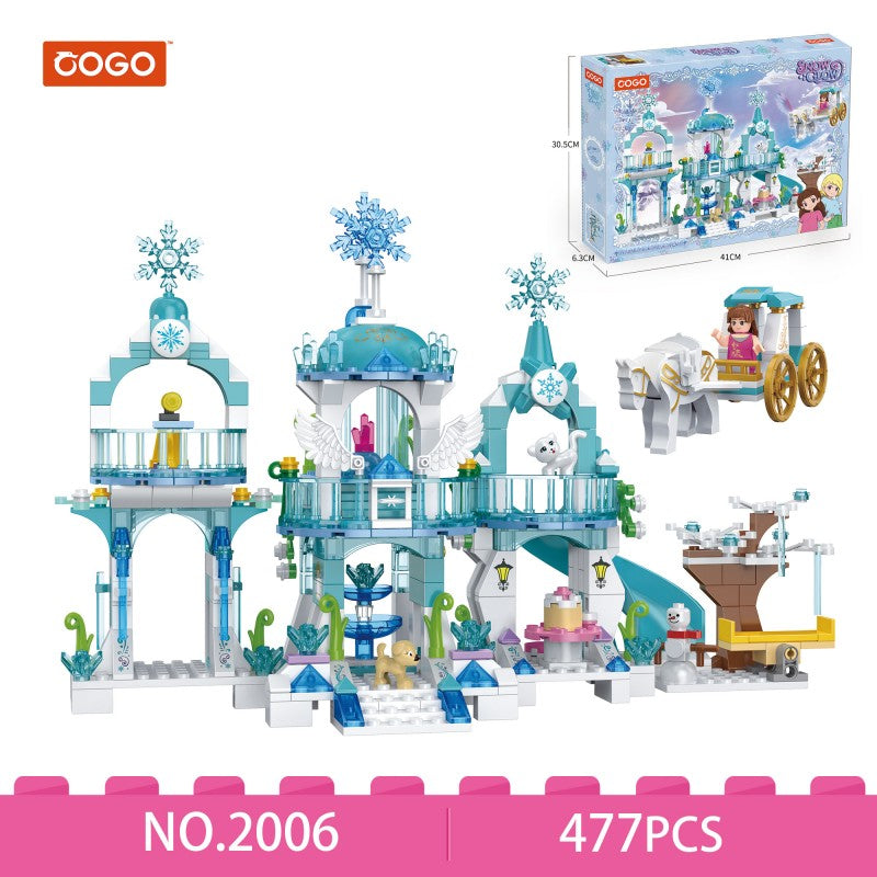 COGO 477PCS Girls Castle Building Block Toy