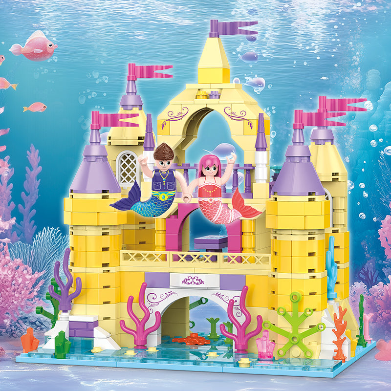 海洋景色系列小颗粒积木-魔法人鱼城堡/488PCS