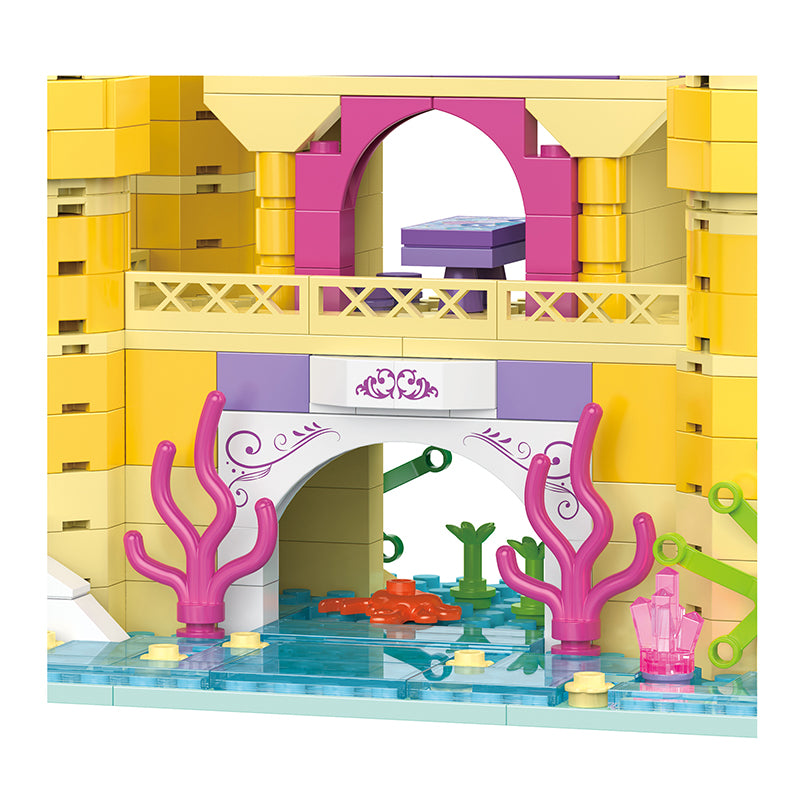 COGO 488PCS Ocean Scenery Series Enchanted Castle Building Blocks Toys