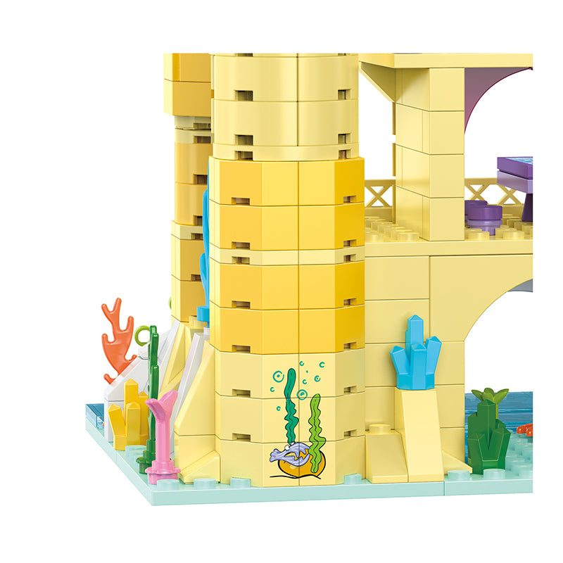 COGO 488PCS Ocean Scenery Series Enchanted Castle Building Blocks Toys