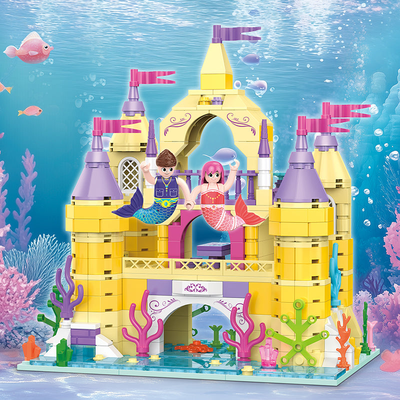 COGO 488PCS Ocean Scenery Series Enchanted Castle Building Blocks Toys