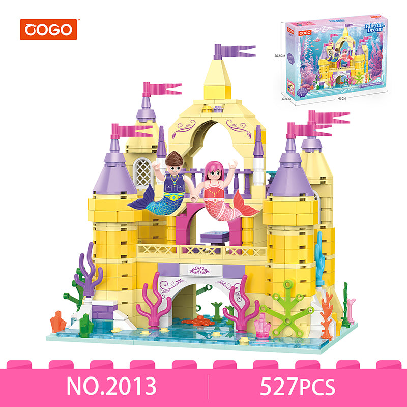 COGO 488PCS Ocean Scenery Series Enchanted Castle Building Blocks Toys