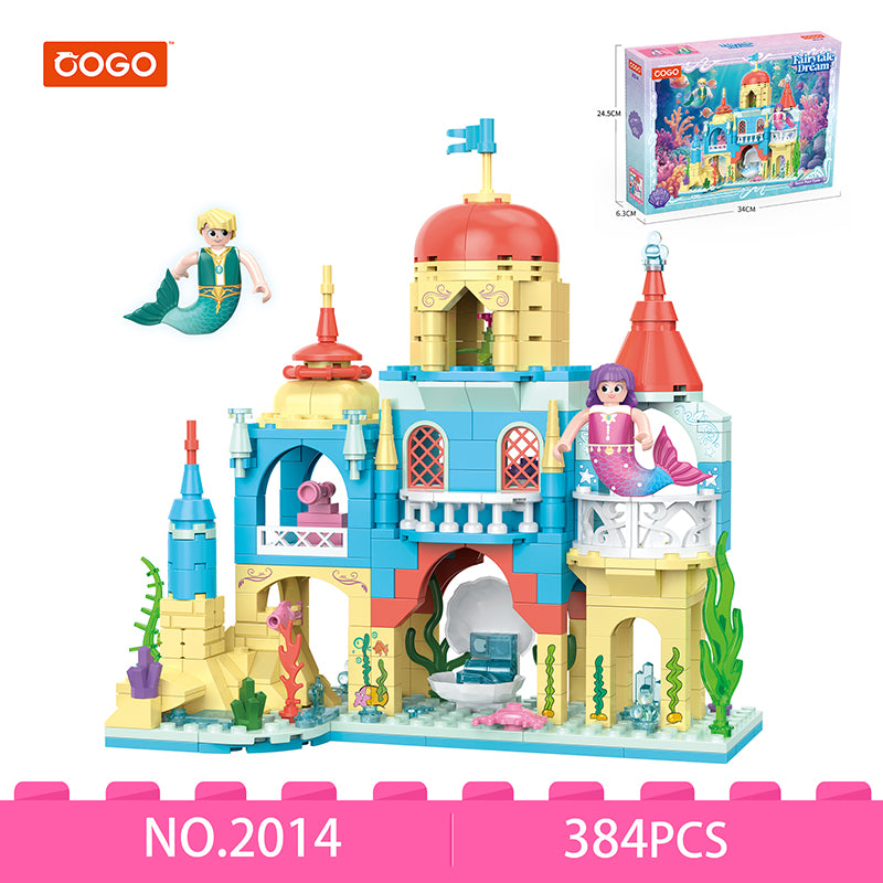 COGO 359PCS Ocean Scenery Series Secret Pearl Castle Building Blocks Toys