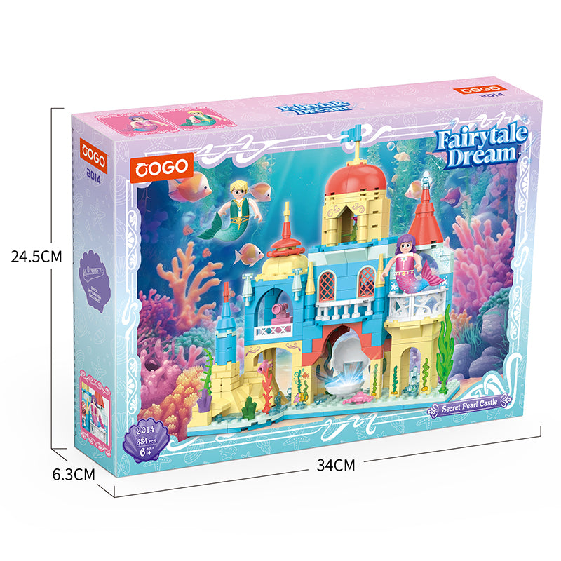 COGO 359PCS Ocean Scenery Series Secret Pearl Castle Building Blocks Toys
