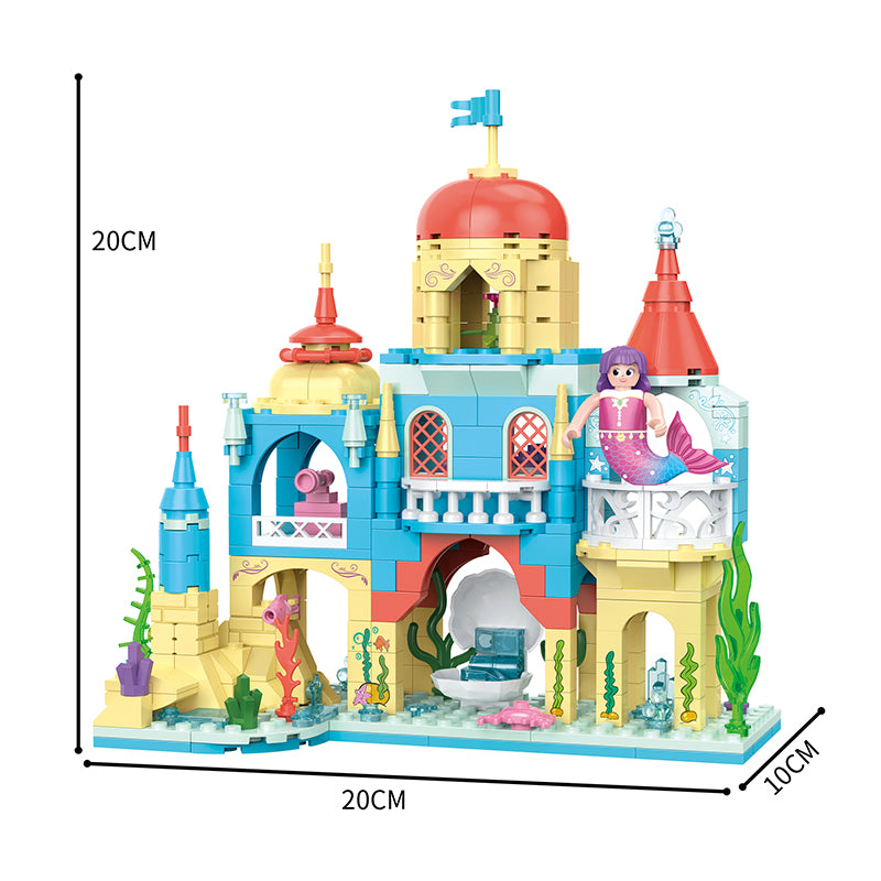 COGO 359PCS Ocean Scenery Series Secret Pearl Castle Building Blocks Toys