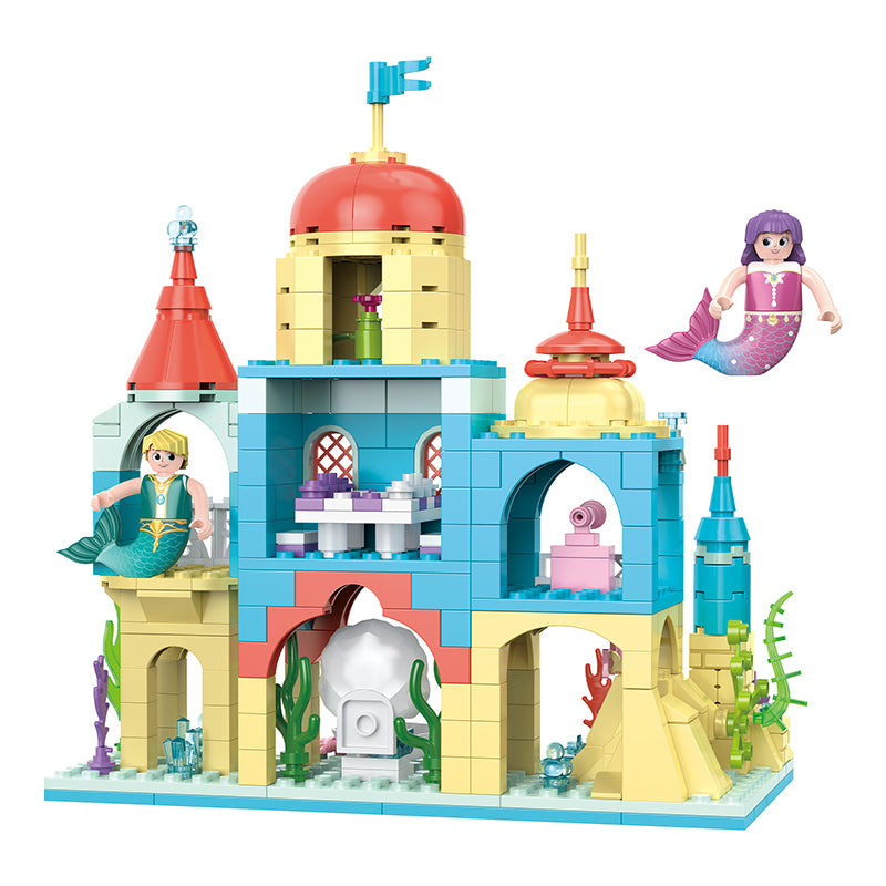 COGO 359PCS Ocean Scenery Series Secret Pearl Castle Building Blocks Toys
