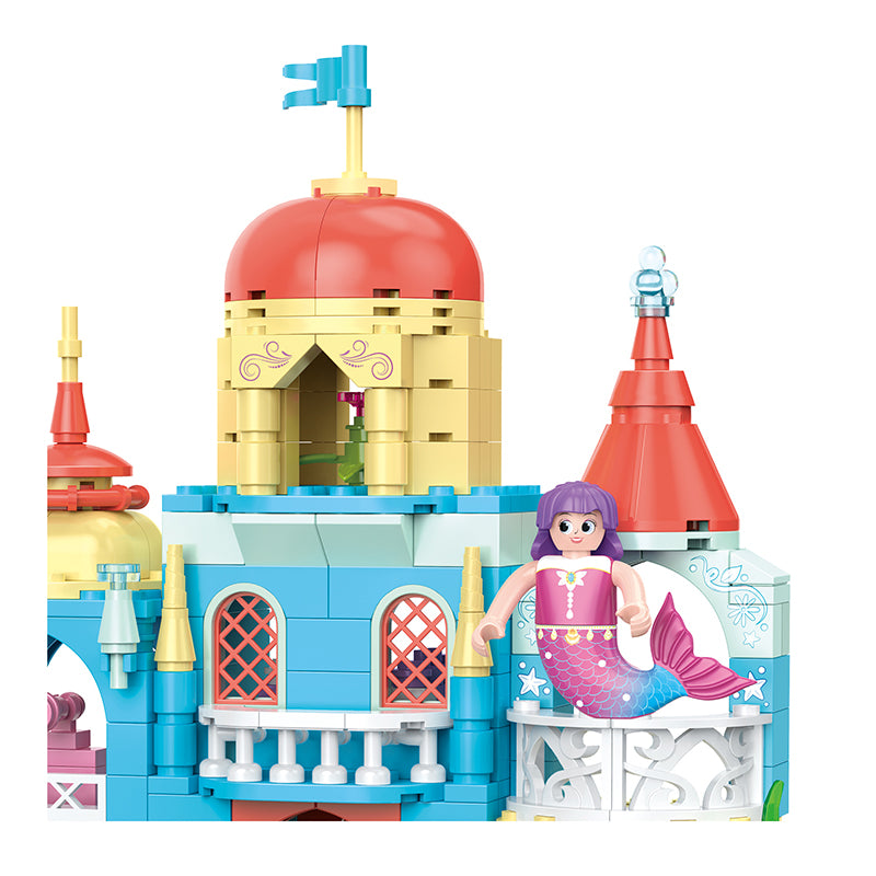 COGO 359PCS Ocean Scenery Series Secret Pearl Castle Building Blocks Toys