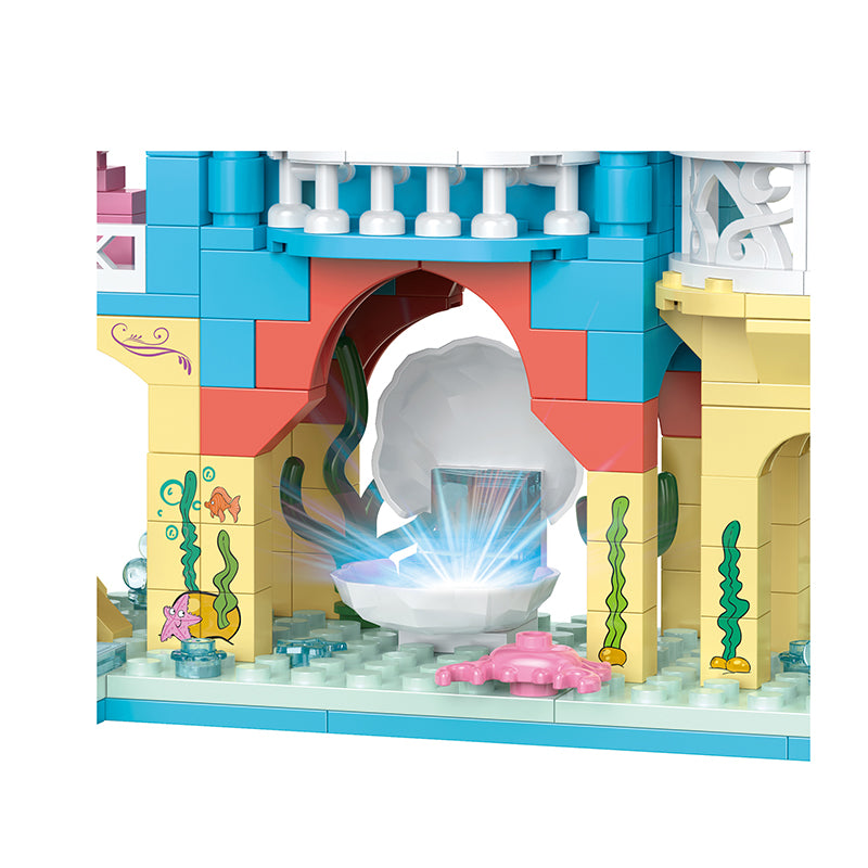 COGO 359PCS Ocean Scenery Series Secret Pearl Castle Building Blocks Toys