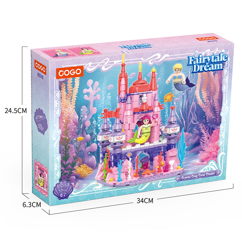 COGO 385PCS Ocean Scenery Series Coral Citadel Building Blocks Toys