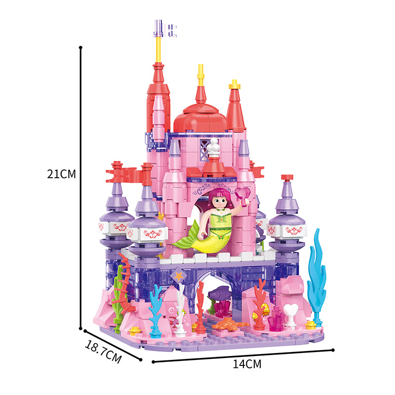 COGO 385PCS Ocean Scenery Series Coral Citadel Building Blocks Toys