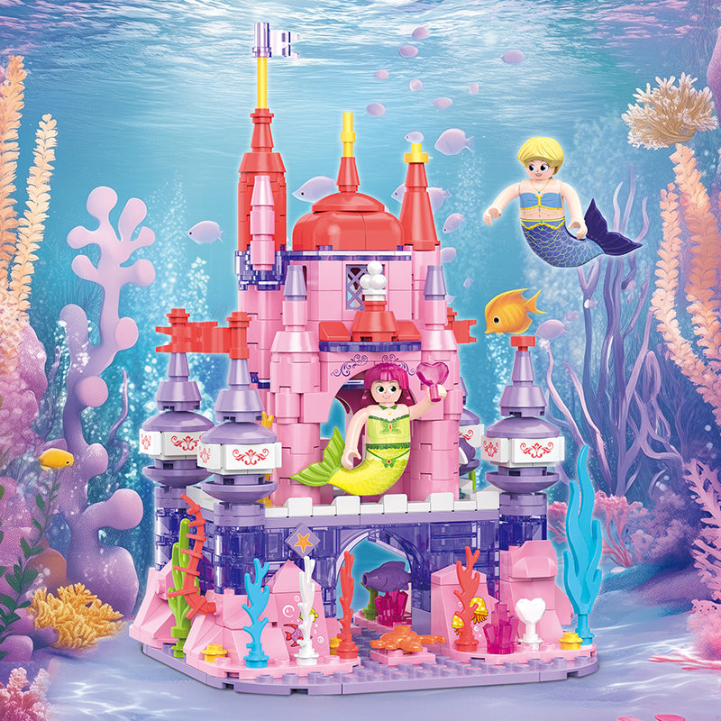 COGO 385PCS Ocean Scenery Series Coral Citadel Building Blocks Toys