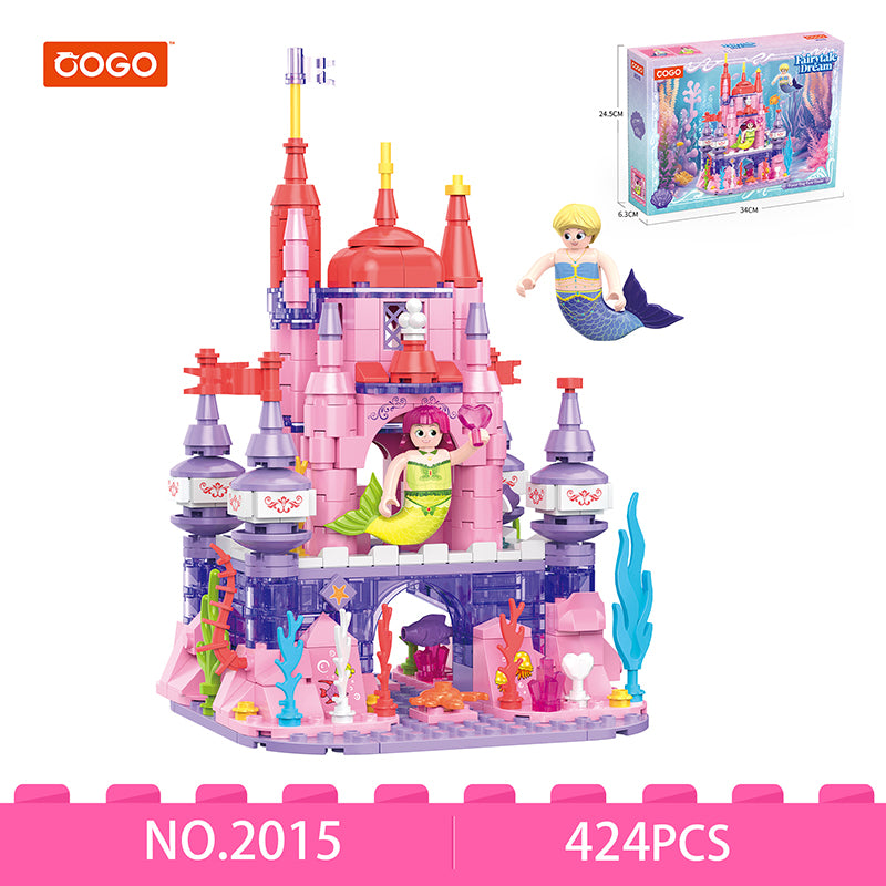 COGO 385PCS Ocean Scenery Series Coral Citadel Building Blocks Toys