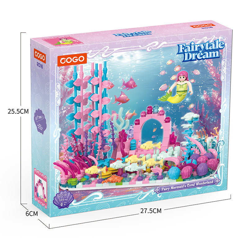 COGO 345PCS Ocean Scenery Series Fairy Coral Wonderland Building Blocks Toys