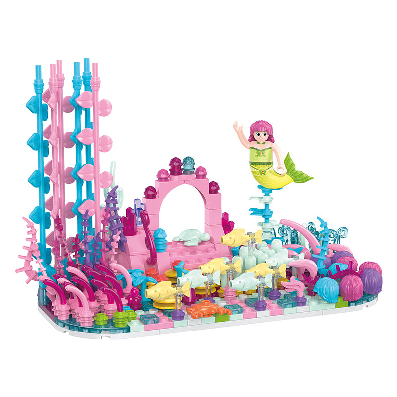COGO 345PCS Ocean Scenery Series Fairy Coral Wonderland Building Blocks Toys