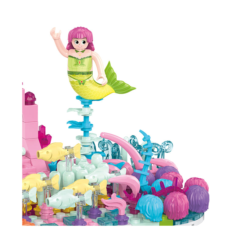 COGO 345PCS Ocean Scenery Series Fairy Coral Wonderland Building Blocks Toys