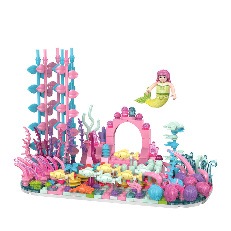 海洋景色系列小颗粒积木-人鱼仙子的珊瑚仙境/345PCS