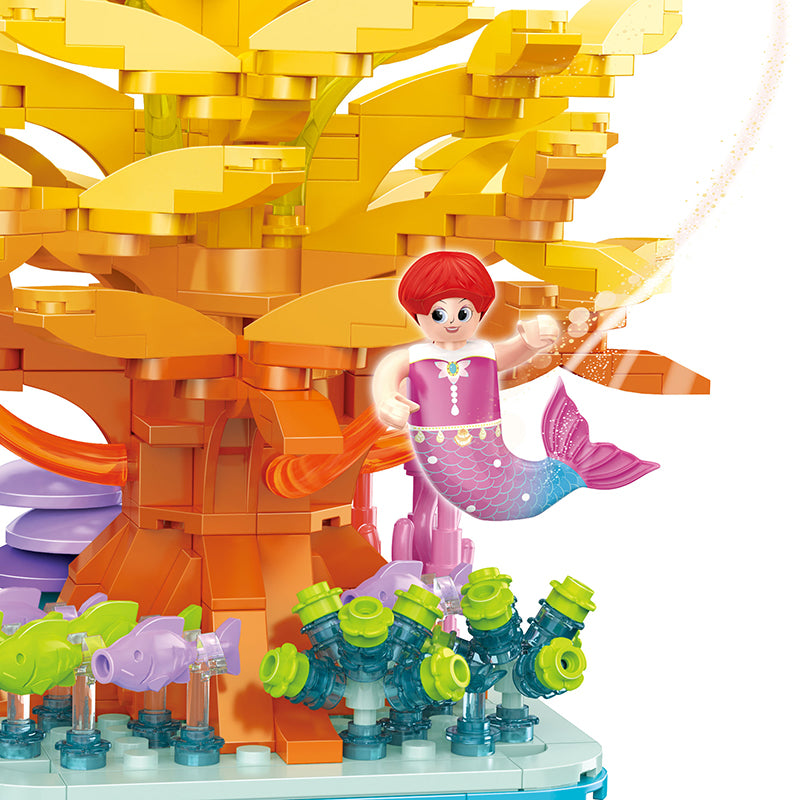 COGO 425PCS Ocean Scenery Series Fairy Dream Coral Tree Building Blocks Toys